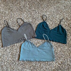 Lot of 3 Free People Sweetheart Seamless Brami Cropped Tank Tops